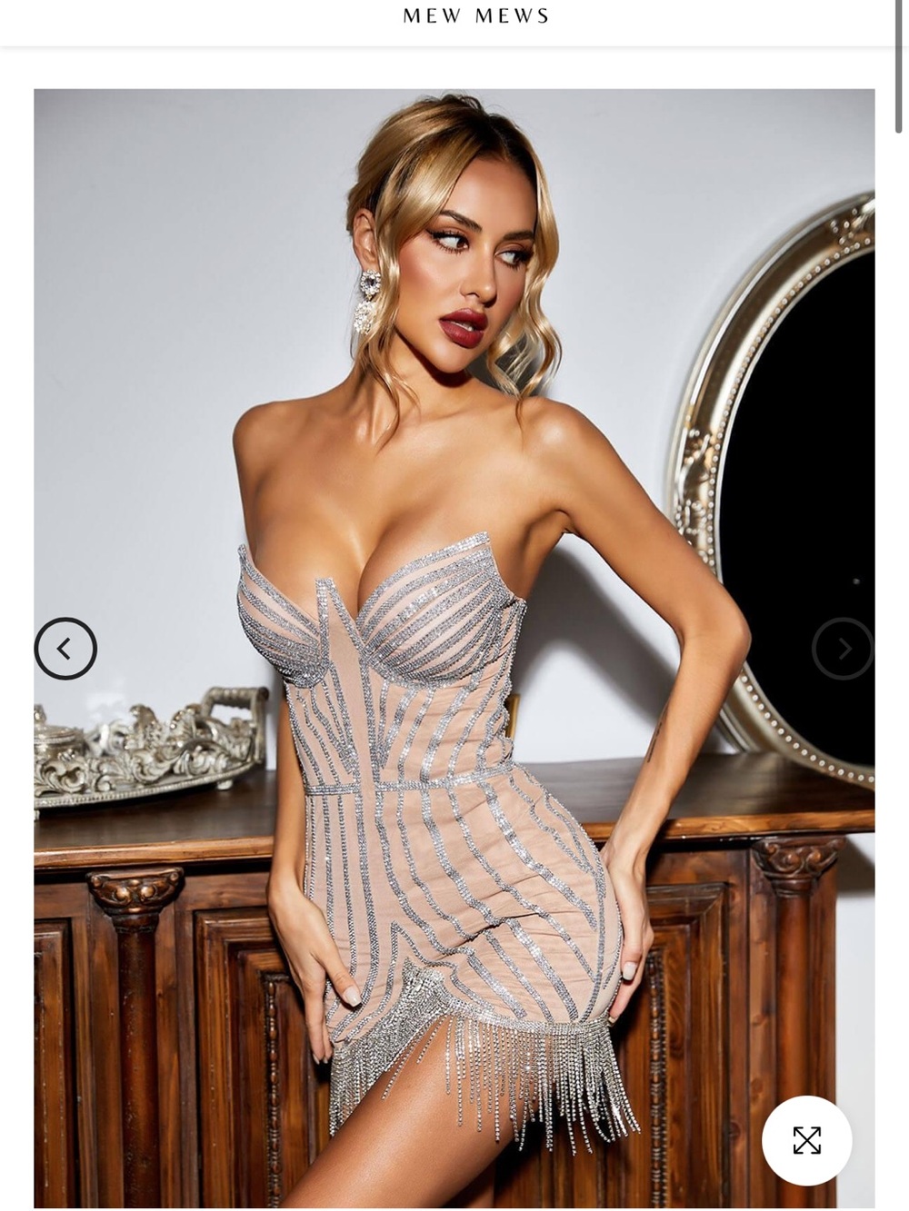 Mew Mews Layla Diamante Mini Dress